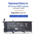 thumbnail image 2 of MB04XL Battery 55.67Wh for HP Envy X360 Convertible M6-AQ105DX M6-AQ003DX M6-AQ103DX M6-AR004DX M6-AQ105DX 15-AQ005NA 15-AQ101NG 15-AQ015NR 15-AQ267CL 15-AQ173CL 15T-AQ100 15T-AQ200 843538-541, 2 of 7