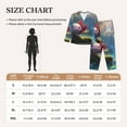 thumbnail image 4 of Honeii Pond Cute Axolotl print Women's Pajama Sets Long Sleeve Button Down Sleepwear Nightwear Soft Pjs Lounge Sets-X-Large, 4 of 7