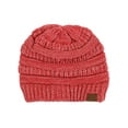 thumbnail image 1 of Gravity Threads Bonnet Doux en Tricot Marbré Bicolore, Corail, 1 of 1