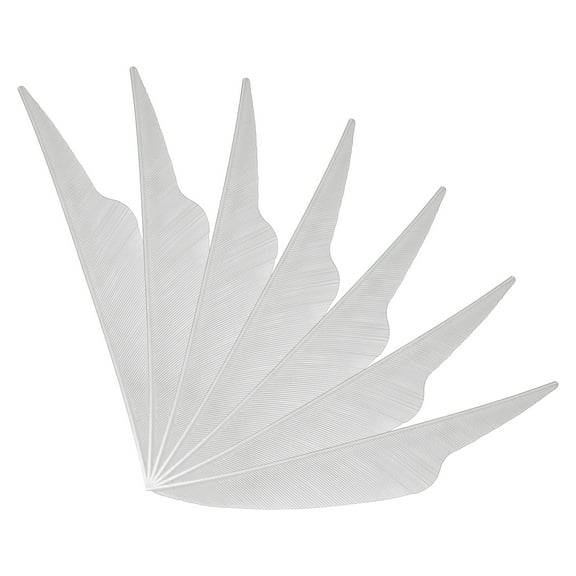 Uxcell Arrow Vanes, Turkey Feather Fletching Shield Cut Archery Fletch Right Wing White