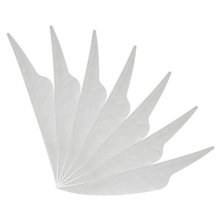 4 Inch Arrow Vanes 20 Pack Turkey Feather Fletching Shield Cut Archery Fletch Right Wing White