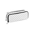 thumbnail image 7 of Large Pencil Case Big Capacity Pencil Pouch with 3 Compartments Canvas Pen Bag Marker Pen Bag Pencil Case for Women Black Polka Dot, 7 of 7