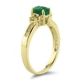 thumbnail image 2 of SZUL Women's Emerald and Diamond Regal Channel Ring in 14K Yellow Gold, 2 of 3