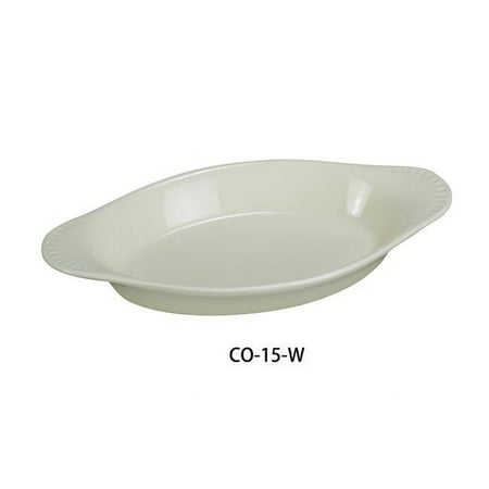 

Yanco CO-15-W 15 oz China Oval Welsh Rarebit Crock White - 10.75 x 5.75 x 1.25 in. - Pack of 36