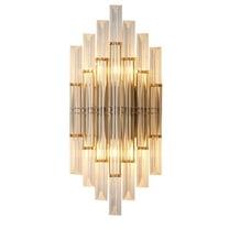 Bethel International Wall Sconce Gold Metal & Glass