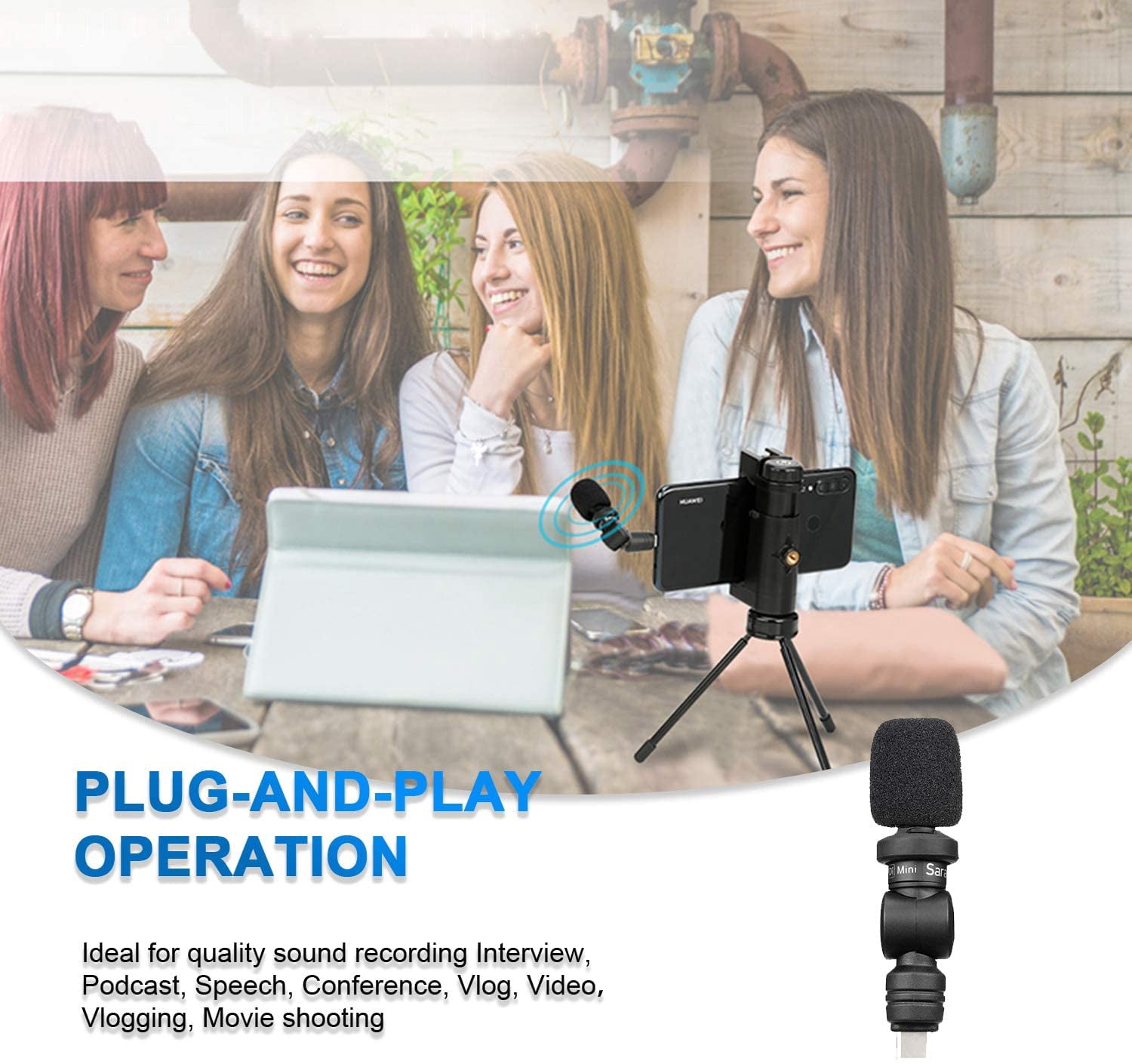 Saramonic SmartMic UC Mini Ultracompact Omnidirectional Condenser Microphone