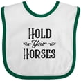 thumbnail image 3 of Inktastic Hold Your Horses Boys or Girls Baby Bib, 3 of 4