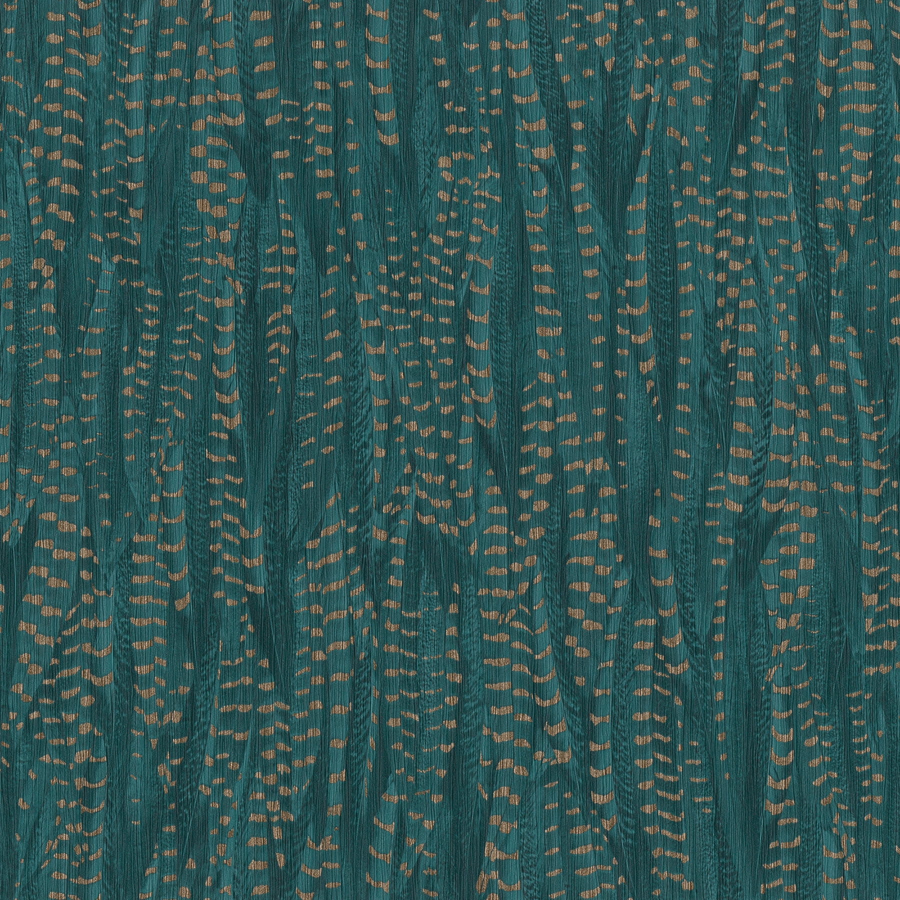 Rasch Pinna Teal Feather Texture Wallpaper