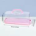 thumbnail image 3 of Rectangular Bread Box with Handle - Portable Loaf Cake Storage Container for Banana Bread, Pumpkin Bread & Pastries, Clear BPA-Free Food Keeper with Secure Lid, 3 of 9