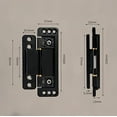 thumbnail image 6 of Mengshi Hidden Door Hinges: Ultra-Thin Invisible Hinges for Heavy-Duty Secret Doors (2 Hinges, Black), 6 of 8