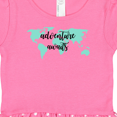 thumbnail image 3 of Inktastic Adventure Awaits Teal World Map Gift Baby Girl Dress, 3 of 4