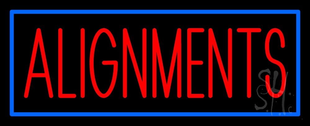 Red Alignments 1 LED Neon Sign 10 x 24 - inches, Clear Edge Cut Acrylic ...