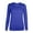 Blue, variant on Black and Friday Under $13 Fayshow0 V Neck Long Sleeve Lightweight T Shirts Women'S Spring Fall Patchwork Printed Long Sleeves Round Neck Casual Tee Tops