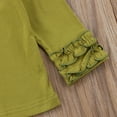 thumbnail image 4 of Biekopu Toddler Baby Girl Long Sleeve T-shirt Crew Neck Cotton Ruffles Solid Color Tops for Spring and Autumn, 4 of 6