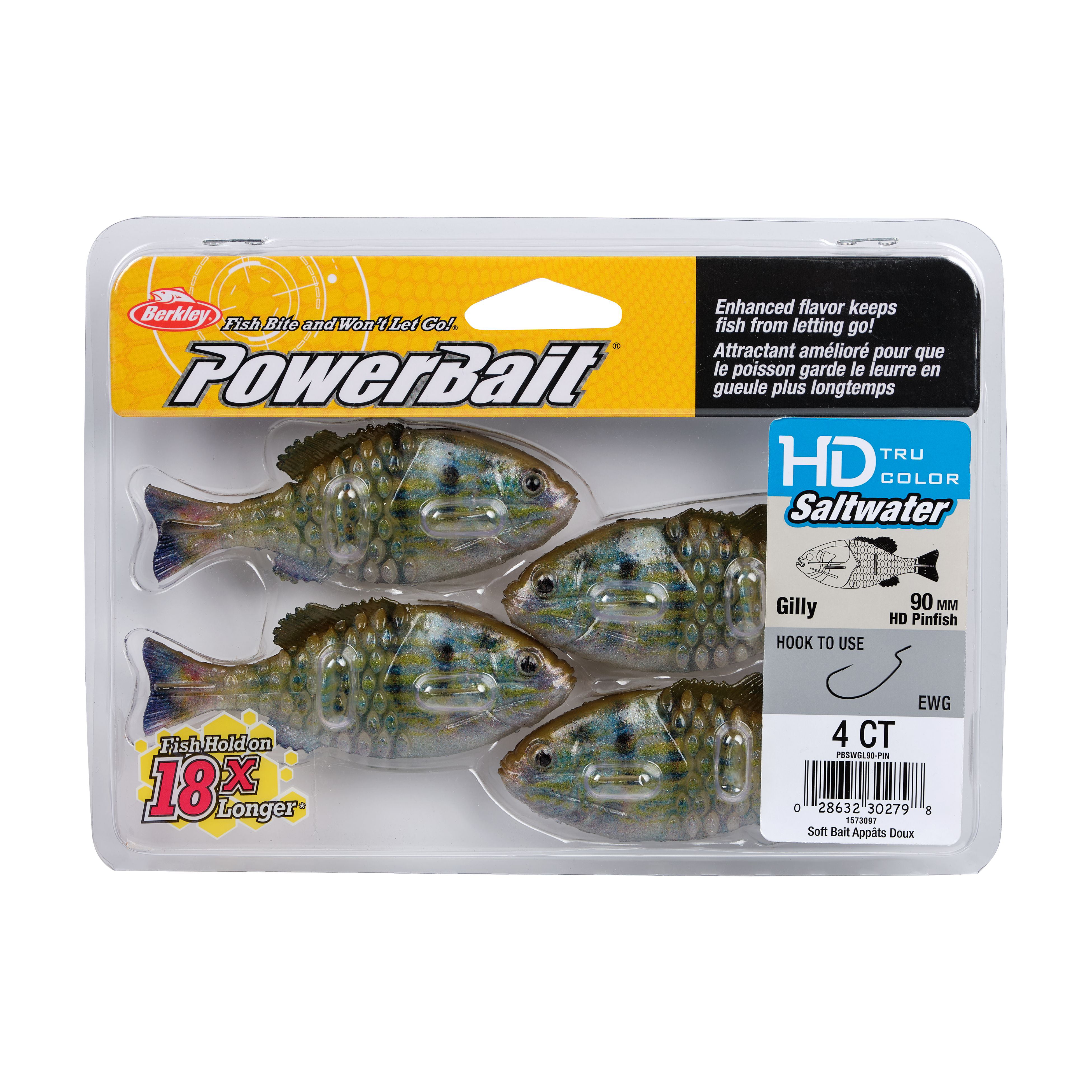 Berkley PowerBait Saltwater Gilly, 90 mm, HD Pinfish, Soft Swimbait