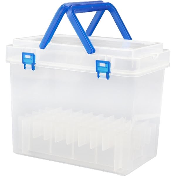 wonima02 Portable Case for Marker Pens and Brushes, Clear Organizer for Art Supplies, 48 Slot