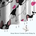 thumbnail image 6 of Pug and Love Heart Shower Curtain 36"x72" ,Bathroom Decorative Shower Curtains Set with 12 Hooks,Modern Waterproof Washable Shower Curtain, 6 of 6