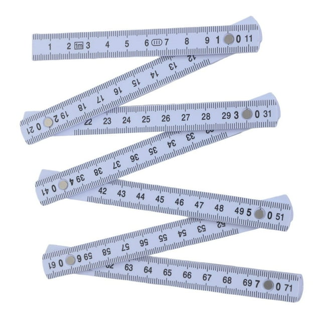 HLONK 1 Meter Foldable Ruler Plastic Small Designs Foldable Measuring Stick Clear Scale for Easy Storage in tool boxes or Pocket