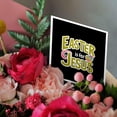 thumbnail image 3 of 3drose, Easter Is for Jesus Colorful Text on Black. Happy Easter Charm, 1 Greeting Card with Envelope, 3 of 6
