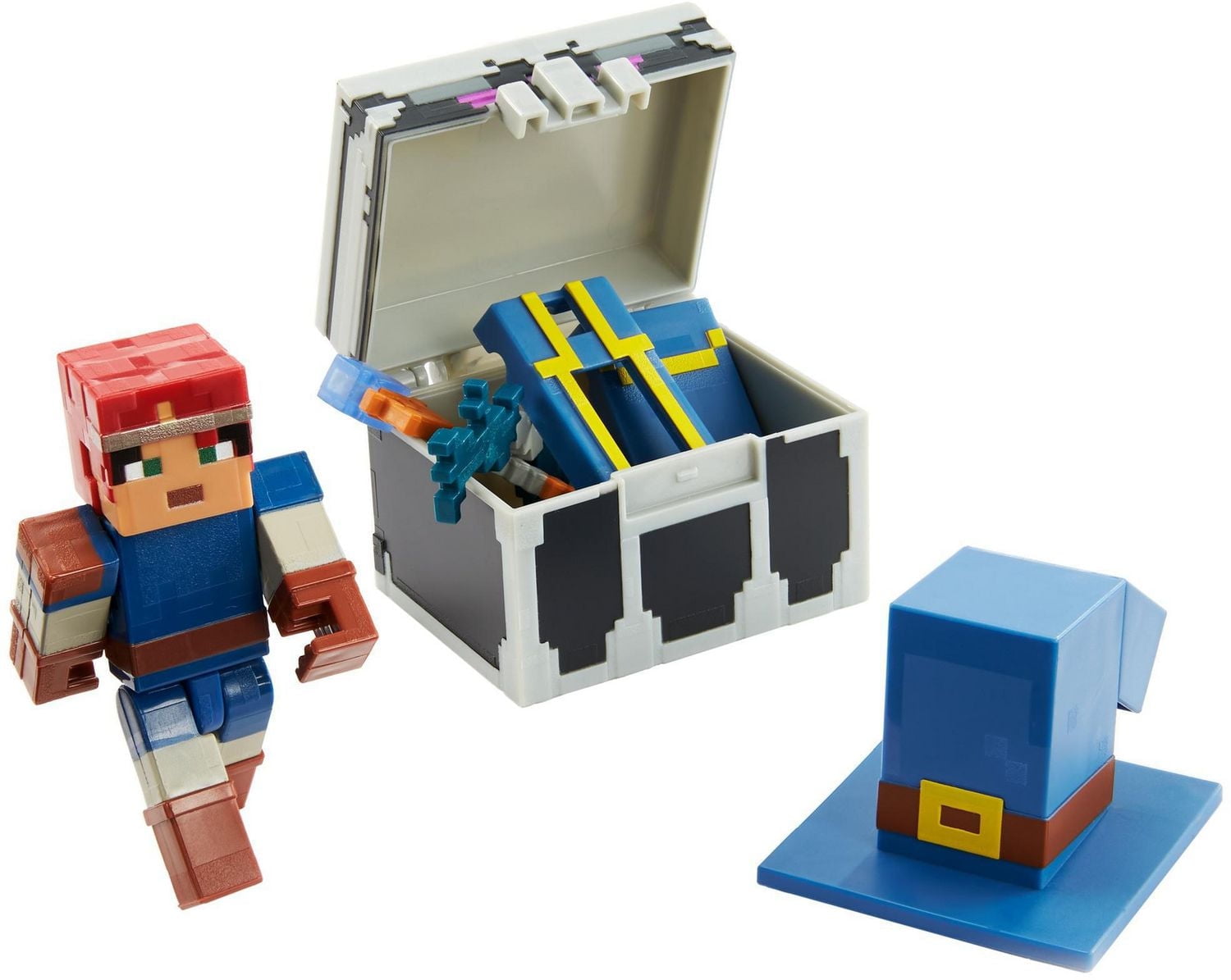 Coffret de combat Minecraft Dungeons avec figurine, arme et accessoires