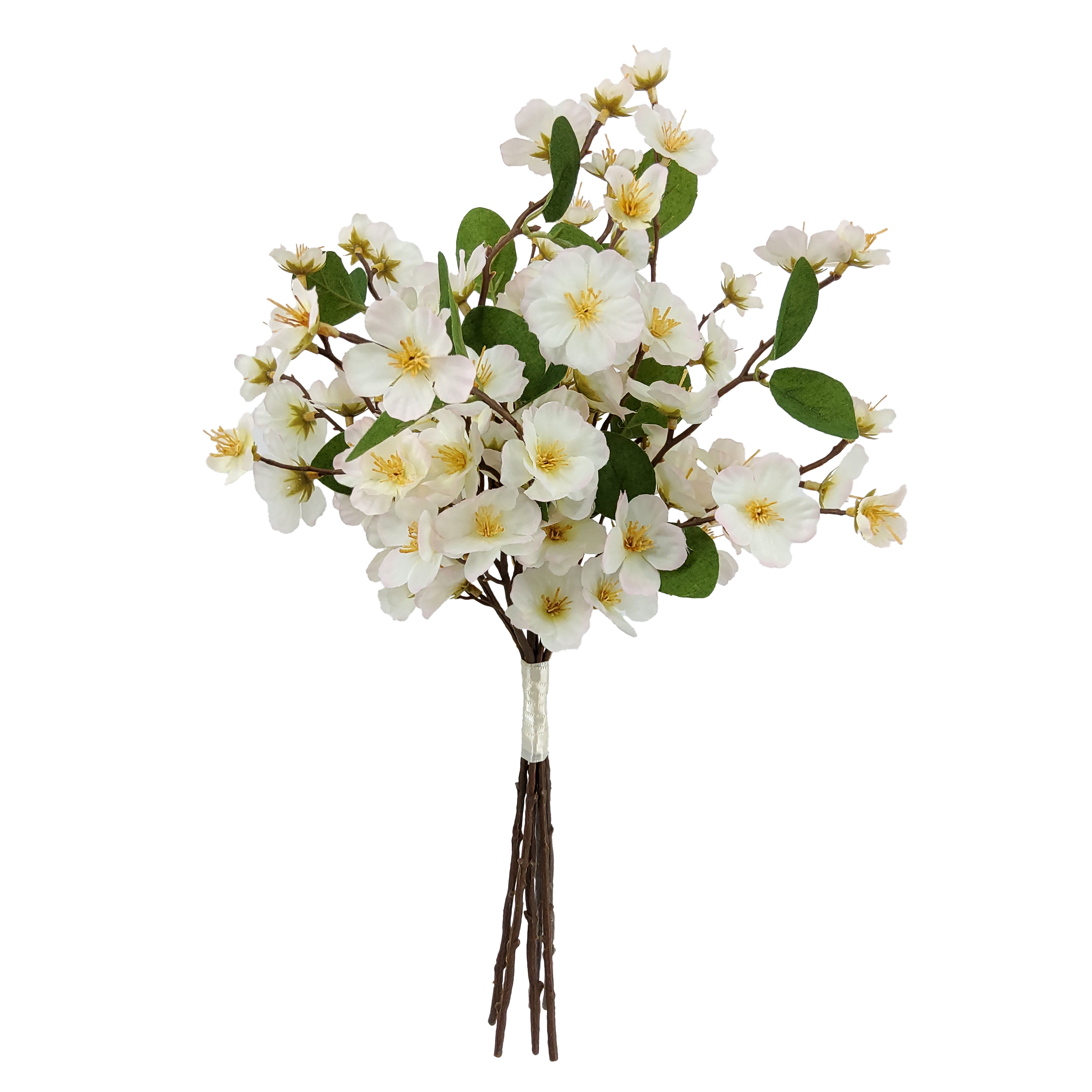 Mainstays 17in Indoor Artificial Peach Blossom Bundle, Peach Color, Artificial Flower, Blossom Flower.