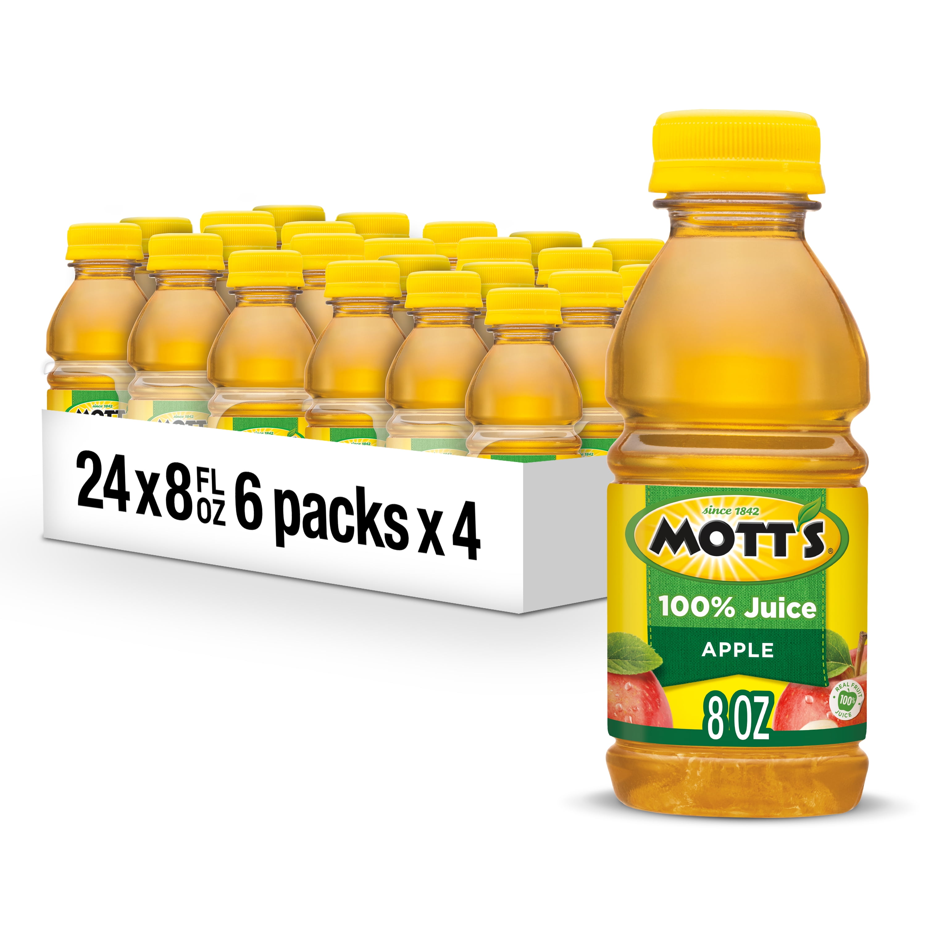 Mott's 100 Original Apple Juice, 8 fl oz bottles, 24 Pack