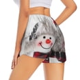 thumbnail image 3 of Disketp Christmas Snowman With Hat Print Women's Shorts Workout Shorts for Athletic Gym Running Shorts with Phone Pockets Small, 3 of 8