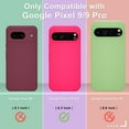 thumbnail image 5 of KOMI for Google Pixel 9/9 Pro Case, Silicone Phone Case with 1 Screen Protector, Soft Anti-Scratch Microfiber Lining, Full Body Shockproof Slim Cover Support Wireless Charging, Hot Pink, 5 of 5