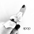 thumbnail image 3 of apop nyc Sterling Silver Full Finger Armor Ring [Size 5-9], 3 of 3