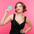 thumbnail image 6 of OPALESQUE 2pcs Metallic Shinning Finish Shell Shape Folding Travel Hair Brush Compact Brush with Mirror,Mini Hair Brush Portable Cute Pocket Massage Comb for Women (Purple + Blue), 6 of 8