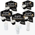 thumbnail image 2 of Big Dot of Happiness Adult Happy Birthday - Gold - Birthday Party Centerpiece Sticks - Table Toppers - Set of 15, 2 of 7