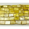 thumbnail image 4 of 10x14mm About 25 Beads Mother Of Pearl Goldenrod Rectangle Beads For Jewelry Making, 4 of 4