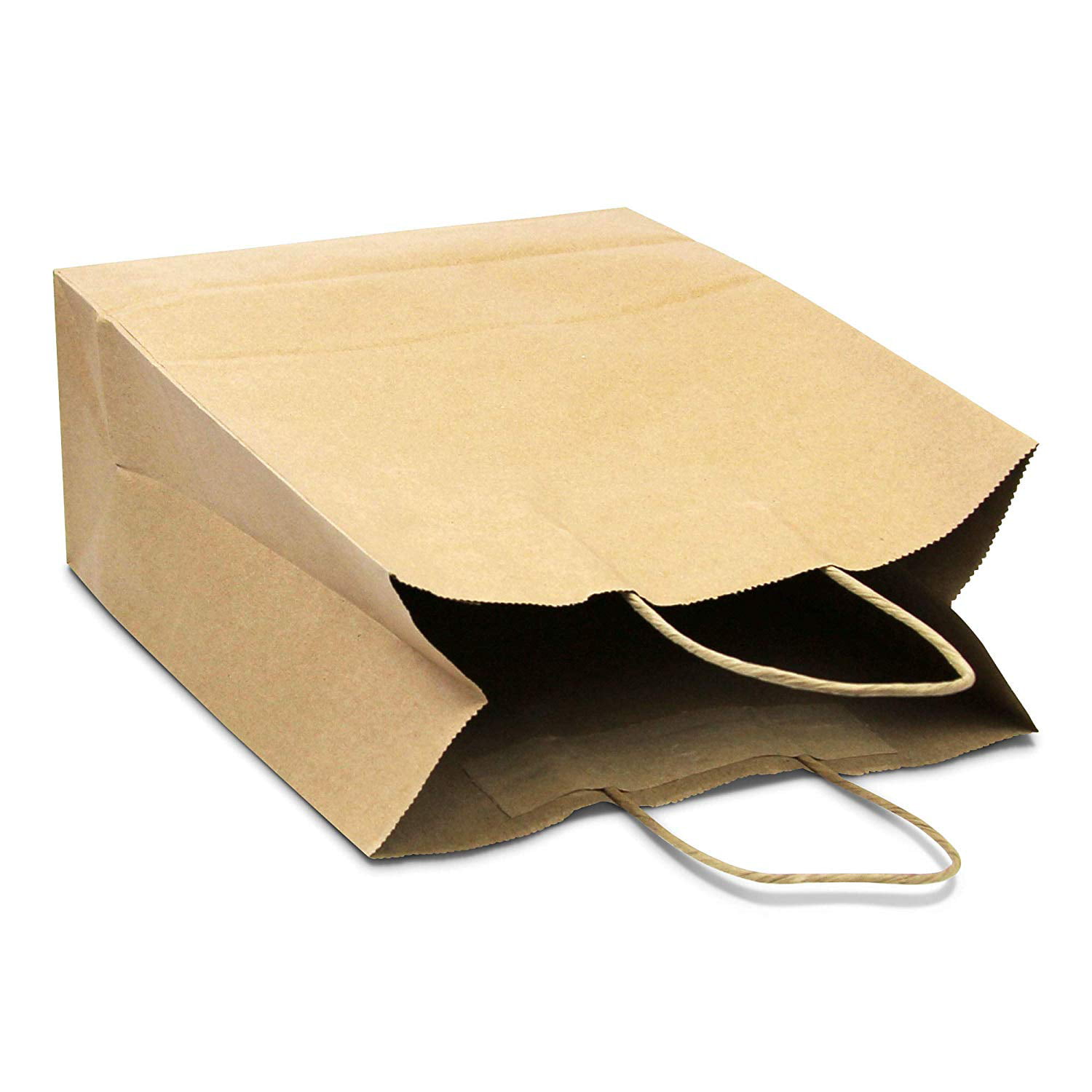 [50 Pack] Heavy Duty Kraft Paper Bags with Handles 13 x 10 x 5