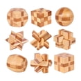 thumbnail image 1 of Juego de rompecabezas de madera VolksRose IQ Challenge, 9 piezas, 1 of 7