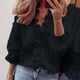thumbnail image 2 of Blusa informal de manga larga con cuello de volantes y cuello en V para mujer Fridja hjk4201, 2 of 7