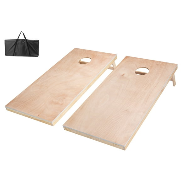 VEVOR 4x2ft Cornhole Set Portable Outdoor Corn Hole Toss Game Board Wood Carry Case