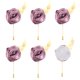 thumbnail image 1 of 6pcs Ramo de Flores Champagne Púrpura Boutonnieres Botones de Bolsillo para Bodas (4.7" x 2"), 1 of 6