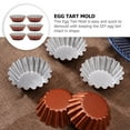 thumbnail image 3 of GAXIRE Egg Tart Mold Metal Brown 6Pcs, 3 of 8