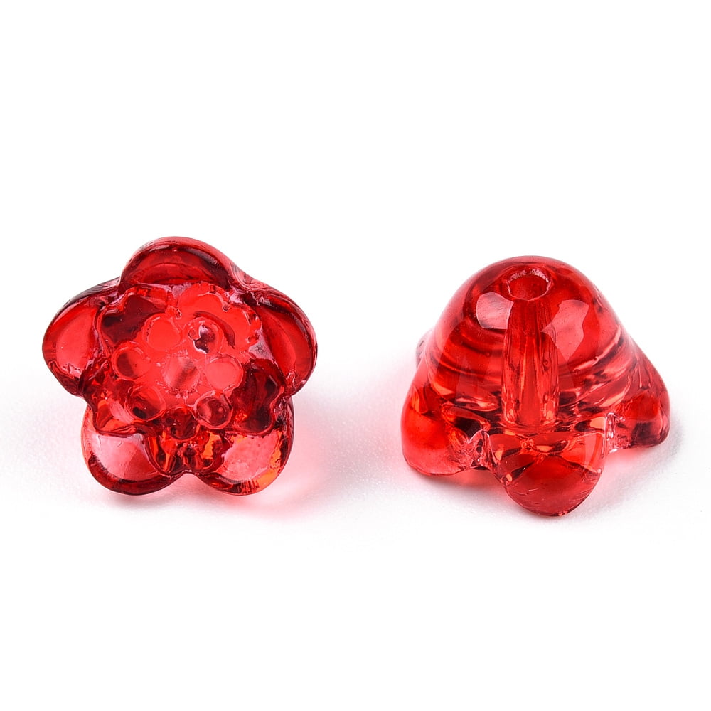 Gradient Handmade Lampwork Beads Flower Mixed Color 11x7.5mm Hole: 1.3mm