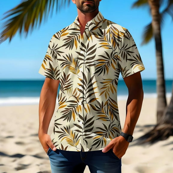 Mens Short Sleeve Shirts Button down Mens Tshirts Cotton White Summer Shirts Mens Shirts Casual Button-Downs with Pocket recent orders