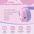 thumbnail image 4 of Unicorn Kids Bluetooth Headphones for Girls, Toddler Headphones for School, 85/95dB Safe Volume, 50H Playtime, Bluetooth 6.0, Built in Mic, 4 of 10