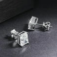 thumbnail image 3 of 2.30Radiant Cut Moissanite Solitaire Women's Stud Earrings 14K White Gold Plated, 3 of 4