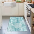 thumbnail image 3 of 2x3 Ft Entryway Area Rug, Turquoise Coastal Kitchen Rug Runner Washable Floor Mat, Nautical Coral Starfish Shell Seahorse Ocean Non Slip Indoor Door Mat Throw Carpet for Bathroom Living Room Bedroom, 3 of 8