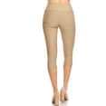 thumbnail image 3 of Jvini Women's Pull On Capri Pants Stretch Knit Denim Capri Jeggings With Pockets  Size S-3XL, 3 of 5