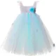 thumbnail image 2 of Vestido de tutú de invierno para niñas, disfraz de reina de las nieves, princesa Elsa, vestido de gala, vestidos para niñas, vestido de fiesta de cumpleaños con flores, 2 of 5