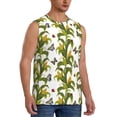 thumbnail image 2 of Zufioo Corn And Butterflies Men's Tank Top,Men's Sleeveless Muscle Shirts,Basic Sleeveless T Shirts Casual Active Hipster Tank Top,Moisture Wicking Odor Protection-Small, 2 of 7