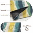 thumbnail image 6 of 6'x9' Area Rugs, Turquoise Yellow Stripe Indoor Outdoor Area Rug for Living Room Bedroom, Abstract Orange Teal Green Washable Bathroom Rugs Kitchen Floor Carpet Mats Home Decor Aesthetic, 6 of 8
