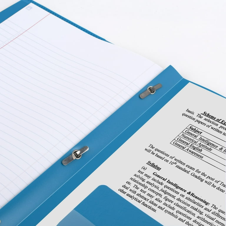 Five Star Advance Stay-Put Pocket and Prong Paper Folder, Lime