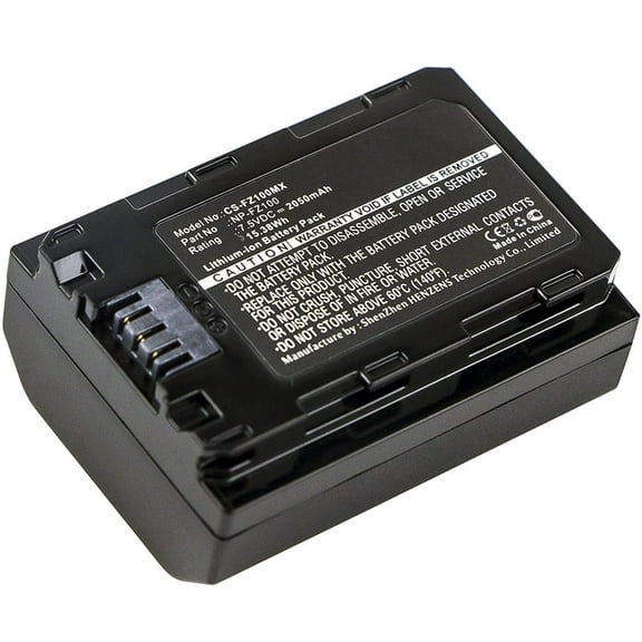 Replacement Battery for A7 Mark 3,A7R Mark 3,Alpha a7 III,Alpha A7 Mark 3,Alpha a7R III,Alpha A9,ILCE-7M3,ILCE-7M3K,ILCE-7RM3,BC-QZ1,CS-FZ100MC,CS-FZ100MX,NP-FZ100,7.5V/2050mAh