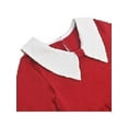thumbnail image 6 of Girls Dress Red White Collar Everyday Casual School Uniform Long Sleeve 6 Years, 6 of 8